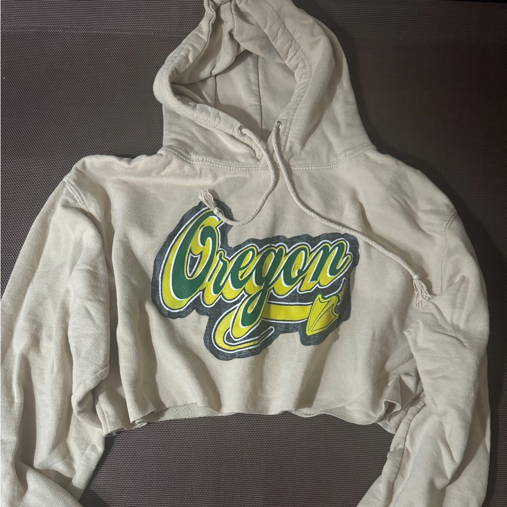 Oregon Ducks cropped hoodie vintage